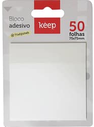 Bloco Adesivo Transparente Keep Multilaser 50 Folhas