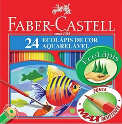 Lápis de Cor Ecolápis Aquarelável 24 Cores Faber-Castell