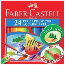 Lápis de Cor Ecolápis Aquarelável 24 Cores Faber-Castell