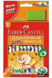 EcoLápis Triangular Jumbo 12 Cores Faber-Castell