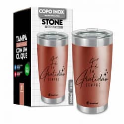 Copo Térmico Stone Fé e Gratidão – 500ml