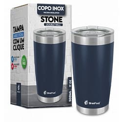 Copo Térmico Stone Azul Escuro – 500ml