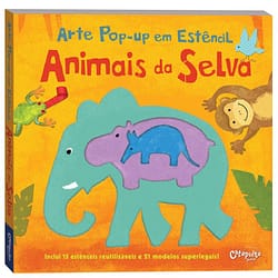 Arte pop-up em estêncil – Animais na selva